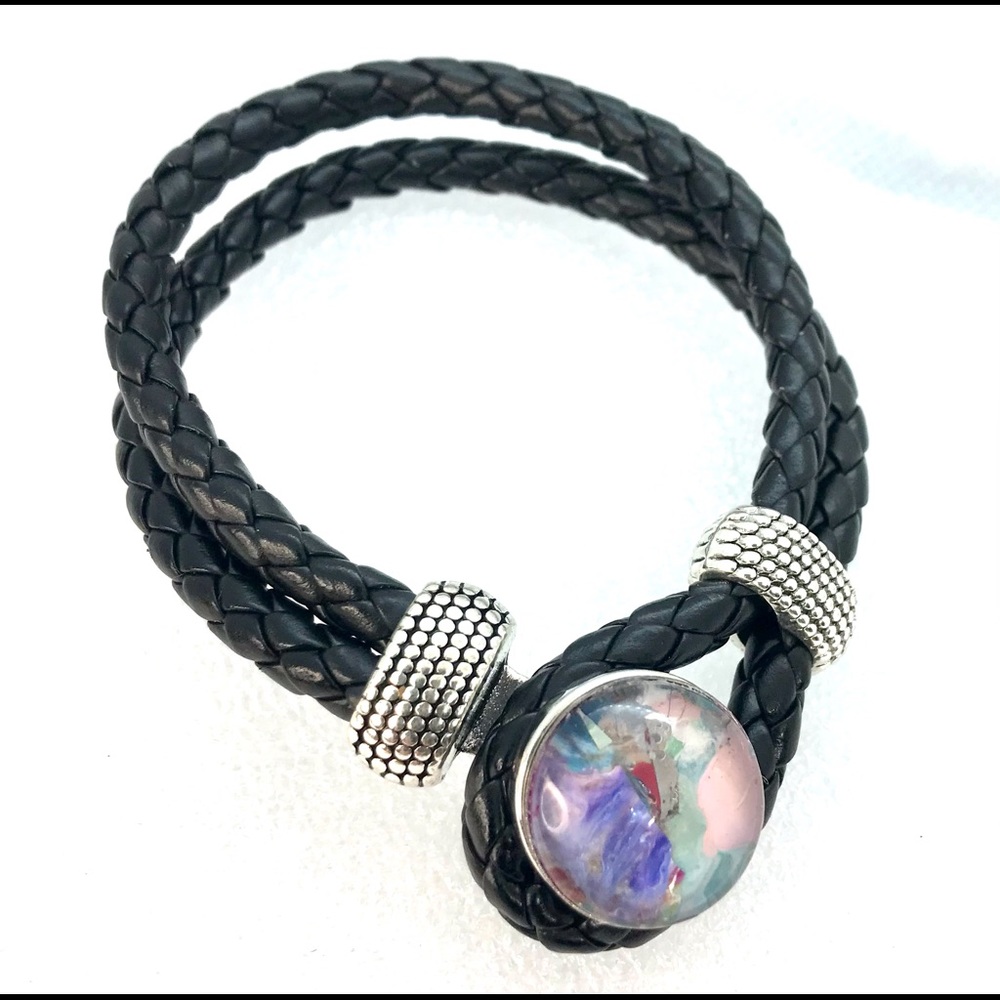 Bracelet leather Noosa Handmade 20mm snap SB20